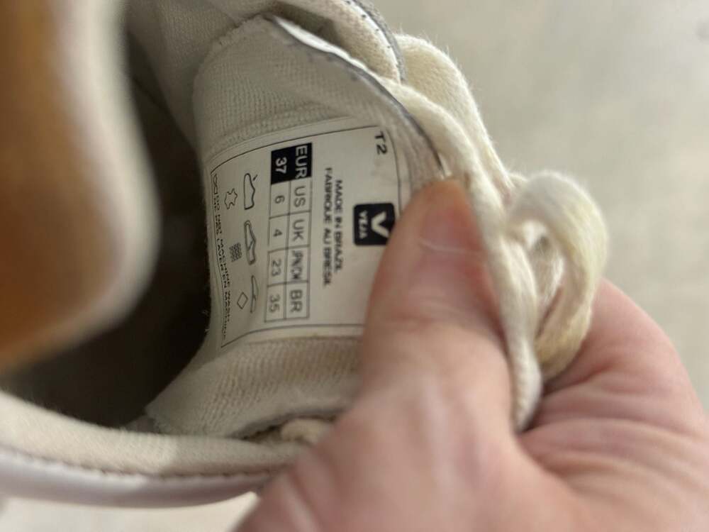 Veja Esplar Leather Sneakers in White Safran Suede Woman's Size 37 - Picture 6 of 6